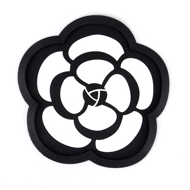 Car Dashboard Anti-Skid Pad Center Console Camellia Feather Pad Cute Cartoon Diamond Silicone Car Anti-Skid Pad - Image 5