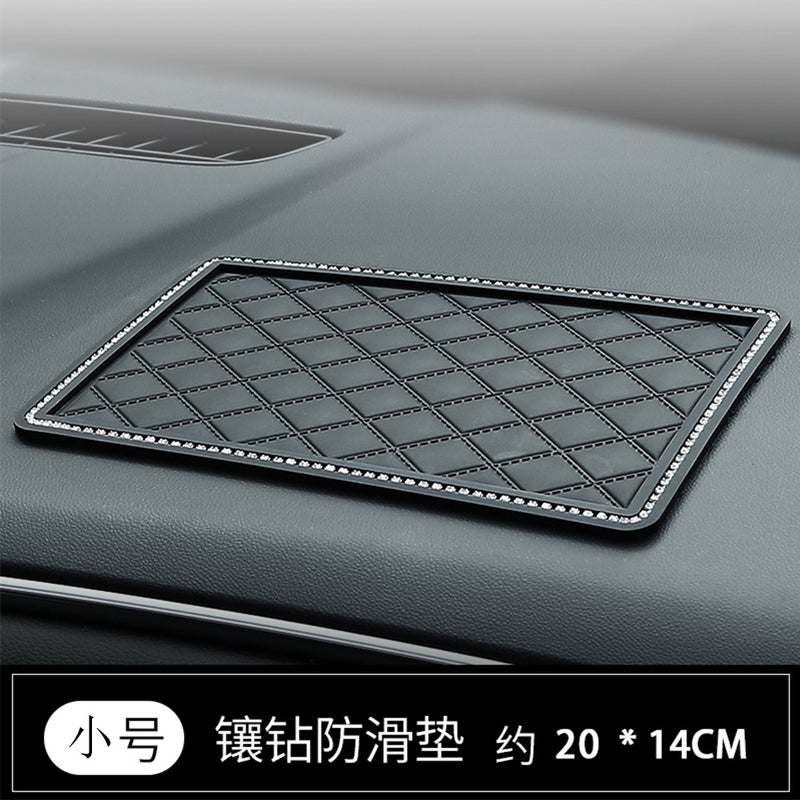 Car Dashboard Anti-Skid Pad Center Console Camellia Feather Pad Cute Cartoon Diamond Silicone Car Anti-Skid Pad - Image 1