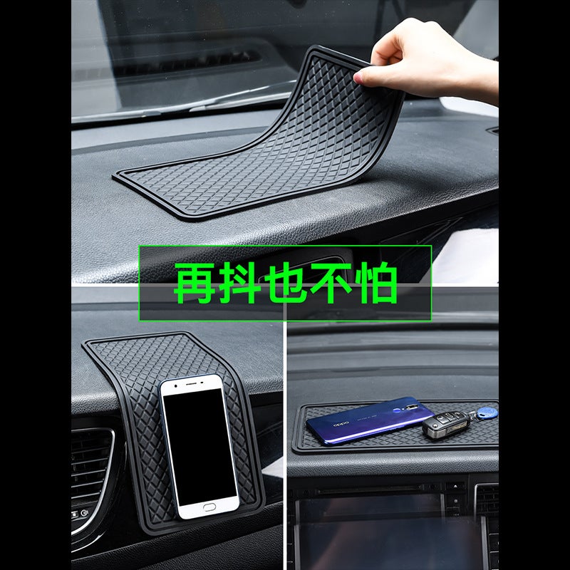 Car Dashboard Anti-Skid Pad Center Console Camellia Feather Pad Cute Cartoon Diamond Silicone Car Anti-Skid Pad - Image 4