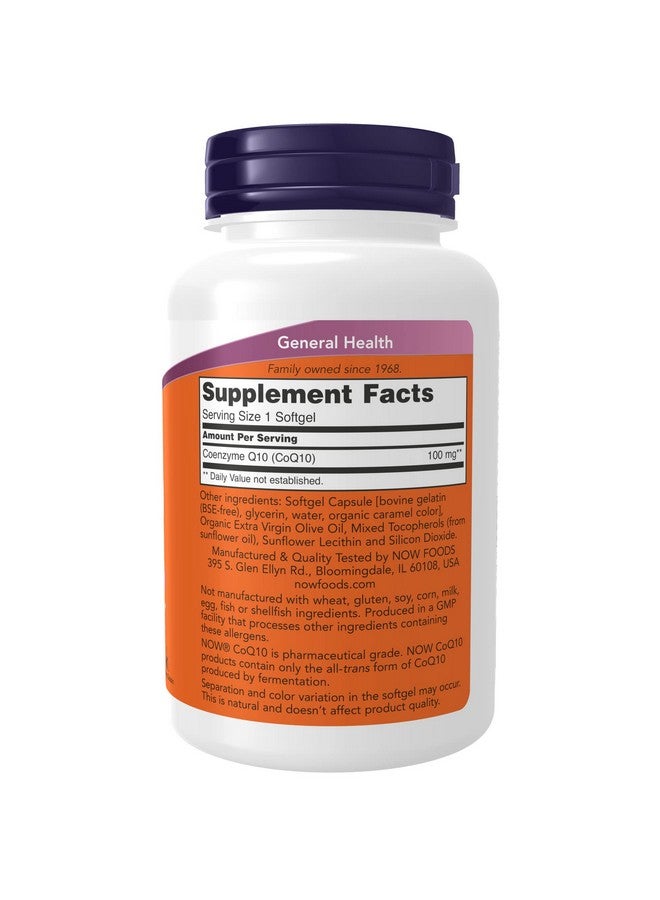 Supplements Coq10 (Coenzyme Q10) 100 Mg Pharmaceutical Grade Cardiovascular Health* 150 Softgels