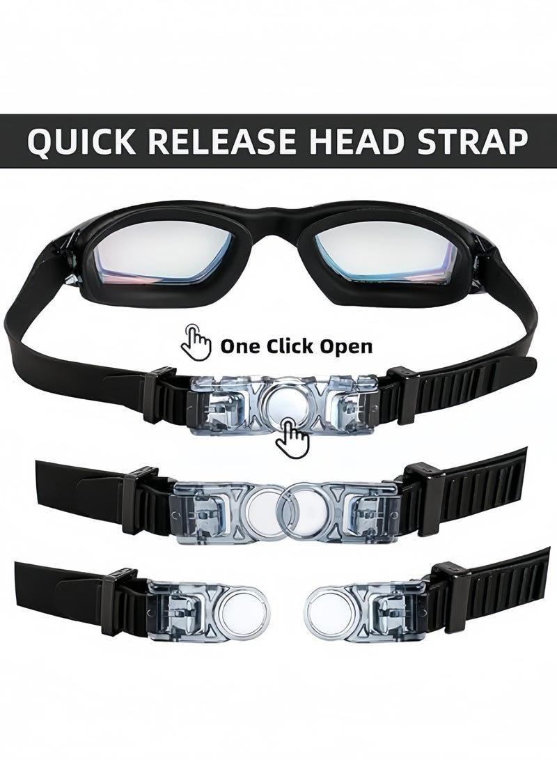 GGEROU Swim Goggles 2 Pack, Anti Fog&UV Swimming Goggles for Audlts, No Leaking Swim Glasses for Men Women Youth - Image 3