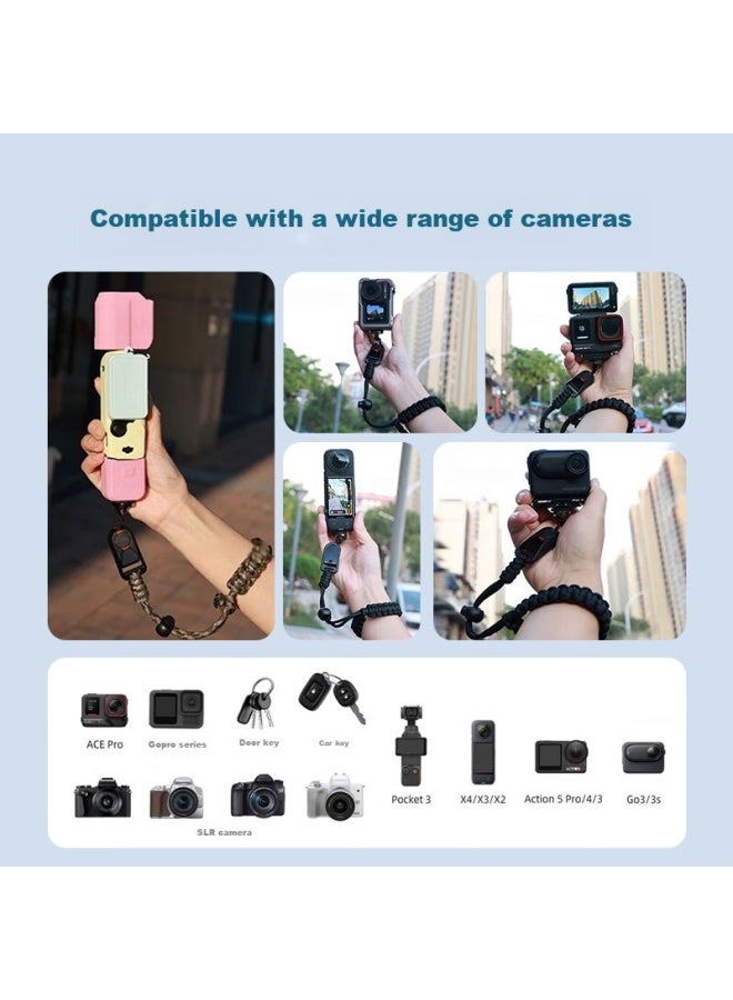 Youfes Wrist Strap For Dji Action 6/5pro/4/3, Anti-drop Safety Lanyard, Sports Camera Accessory, Black - Image 4
