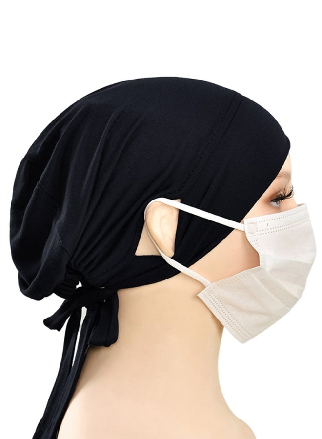 Hijab Undercaps for Women Solid Color Inner Tube Cap Muslim Beain Caps  - Image 3