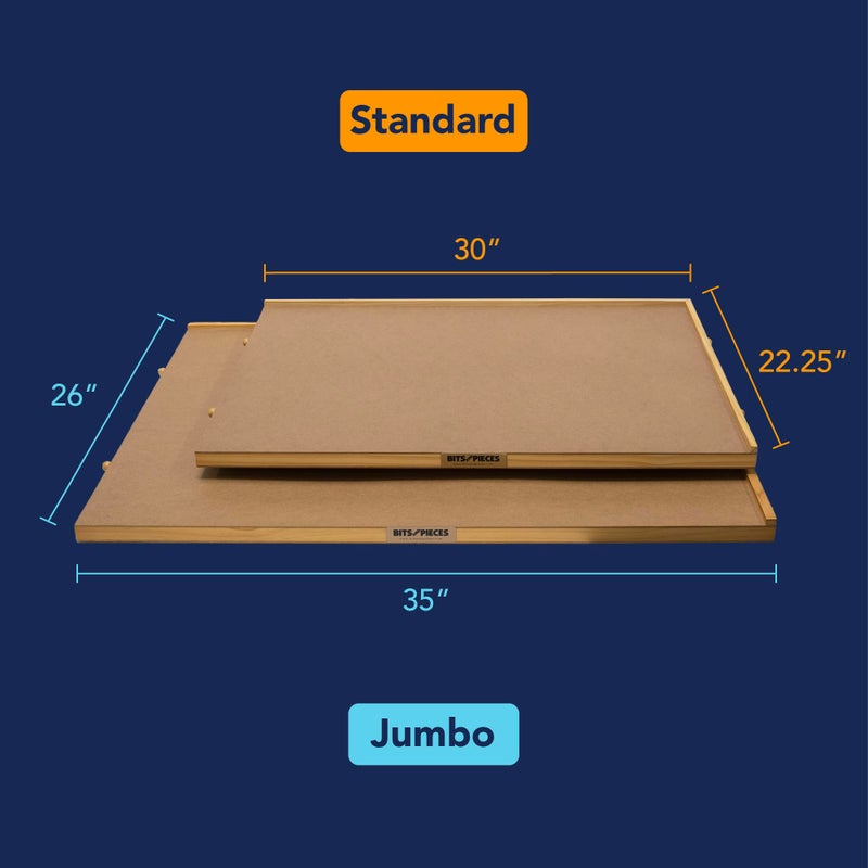 Bits and Pieces Jigsaw Puzzle Board with Drawers, Puzzle Board 1000 Pieces, 22 Inch x 30 Inch Wooden Tray Table with 4 Organizing Piece Sorting Trays, Portable, Easy Storage for Puzzles - Image 3