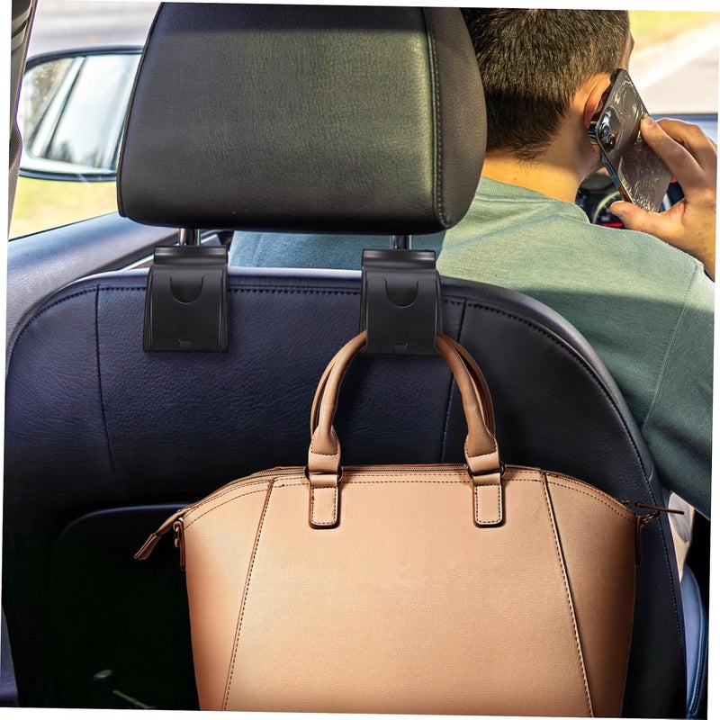 VOSAREA 2pcs Car Rear Seat Back Hooks Foldable Headrest Organizers for Efficient Storage Heavy-Duty Car Organization Accessories Maximize Space Reduce Clutter Vehicles - Image 5