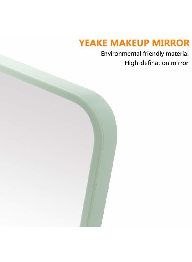 YEAKE Table Desk Vanity Makeup Mirror,20cm Portable Folding Mirror with Metal Stand 90CAdjustable Rotation Tavel Make Up Mirror Hanging Bathroom for Shower Shaving(White) - Image 3