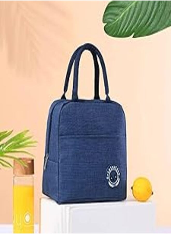 Generic Bear Skin Label Lunch Bag, Portable Student Lunch Bag, Waterproof and Oil Proof Insulation Bag, Office Workers Meal Bag, Thick Aluminum Foil (Navy) 