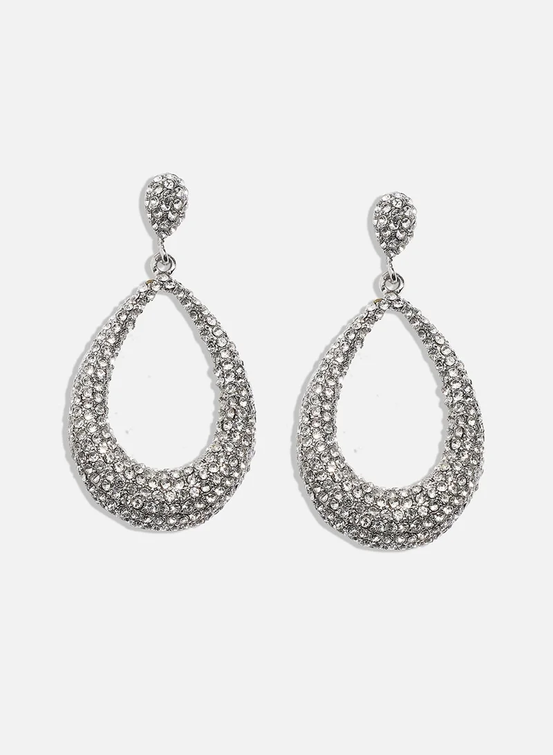 SOHI Hollow Pear Artificial Drop Earring Jewellery