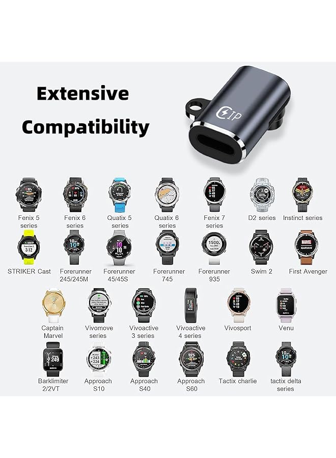 erorex 8 Pin Adapter 90 Degrees 2 Pack Compatible With Garmin Fenix 7 7S 7X 6S 6 6X 5S 5 5X Instinct 1 2 2S Tide Tactical Forerunner Vivomove Vivoactive Venu Series And More Jmcdq  - Image 2