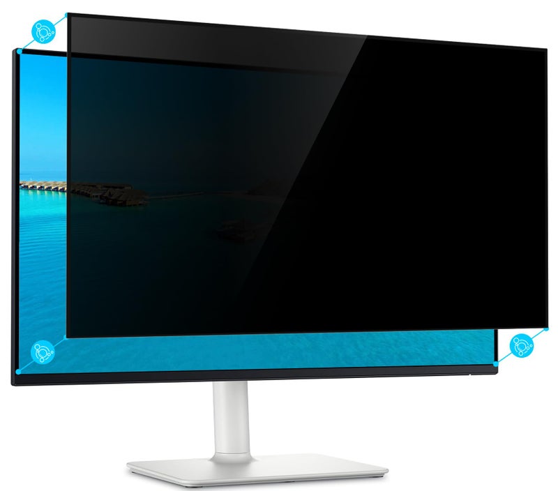 PYS [2024 NEW VERSION] 27 Inch Computer Monitor Privacy Screen,16:9 Aspect Removable Computer Screen Privacy Shield, Matte Finish [9D Full Coverage] [Anti-Blue Light] [Anti-Scratch] - Image 1