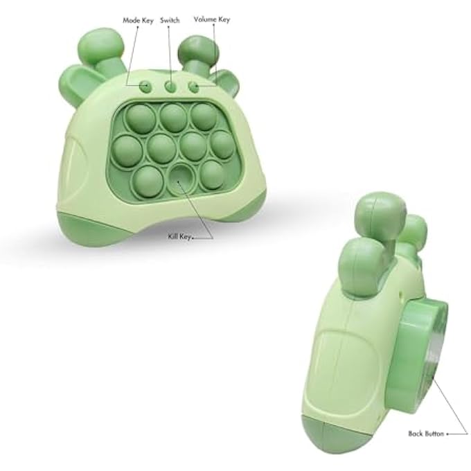 MABLE Pop it Pro Game, Fidget Toy with Music for Kids Girl & Boy, Four Modes and Electronic Speed Push Game for Stress Relief and Brain Exercise, Ideal for 3+ Years, Kid Boys and Girls [Green] - Image 3