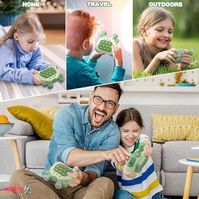 MABLE Pop it Pro Game, Fidget Toy with Music for Kids Girl & Boy, Four Modes and Electronic Speed Push Game for Stress Relief and Brain Exercise, Ideal for 3+ Years, Kid Boys and Girls [Green] - Image 5