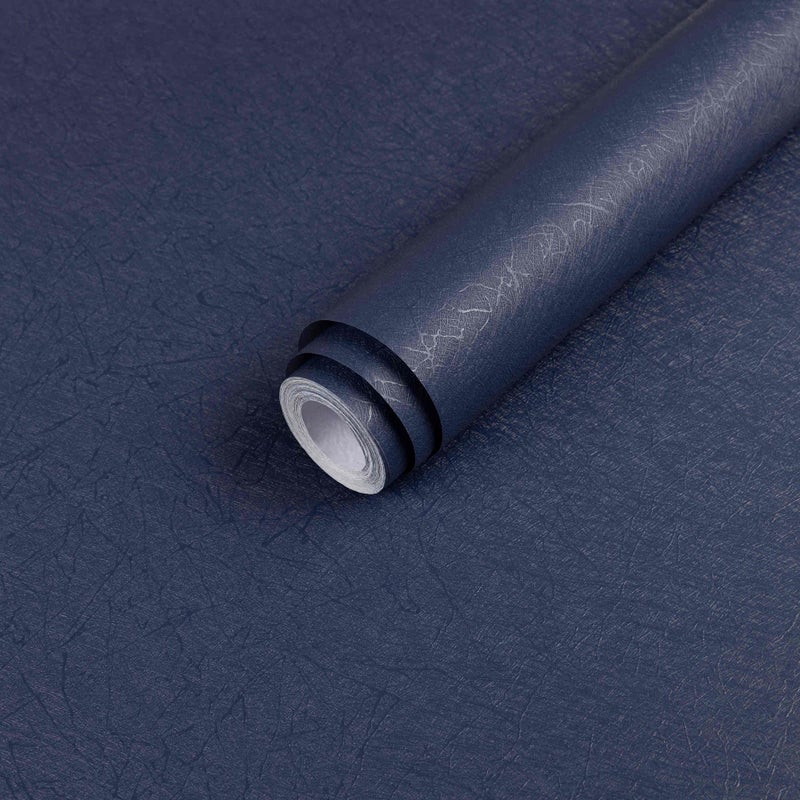 Abyssaly Dark Blue Peel and Stick Wallpaper - Removable Waterproof Self Adhesive Contact Paper - Silk Boys Wall Covering Poster Board - Kitchen Countertop Vinyl Wrap for Bathroom Cabinet 15.7x118 - Image 1