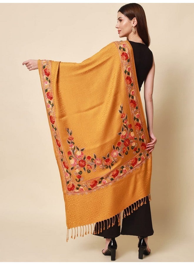 Pashmoda Women khushnuma Kashmiri Aari Embroidery Stole (Size: 71X203 CM) - Image 5