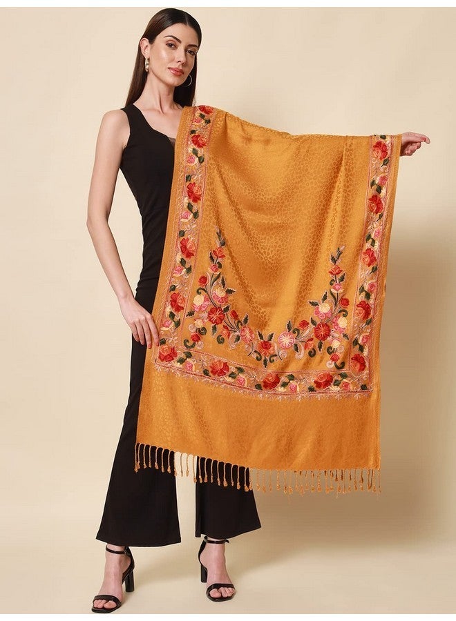 Pashmoda Women khushnuma Kashmiri Aari Embroidery Stole (Size: 71X203 CM) - Image 3