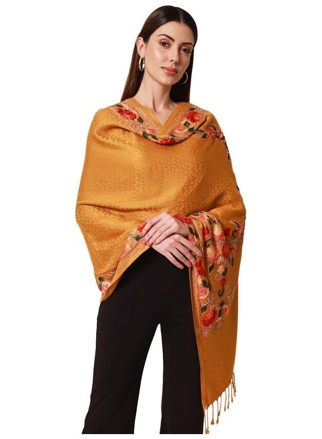 Pashmoda Women khushnuma Kashmiri Aari Embroidery Stole (Size: 71X203 CM) - Image 1