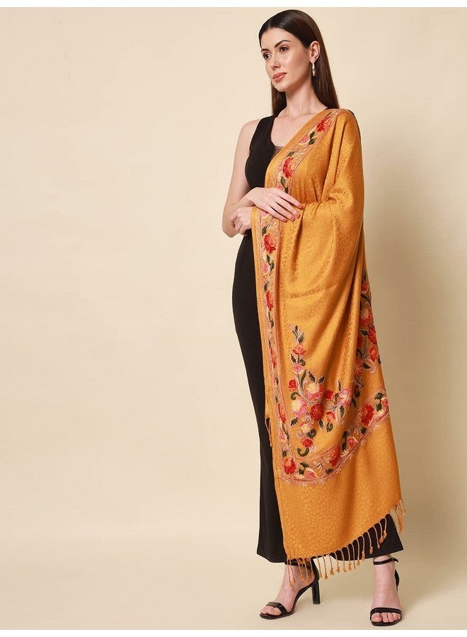 Pashmoda Women khushnuma Kashmiri Aari Embroidery Stole (Size: 71X203 CM) - Image 4