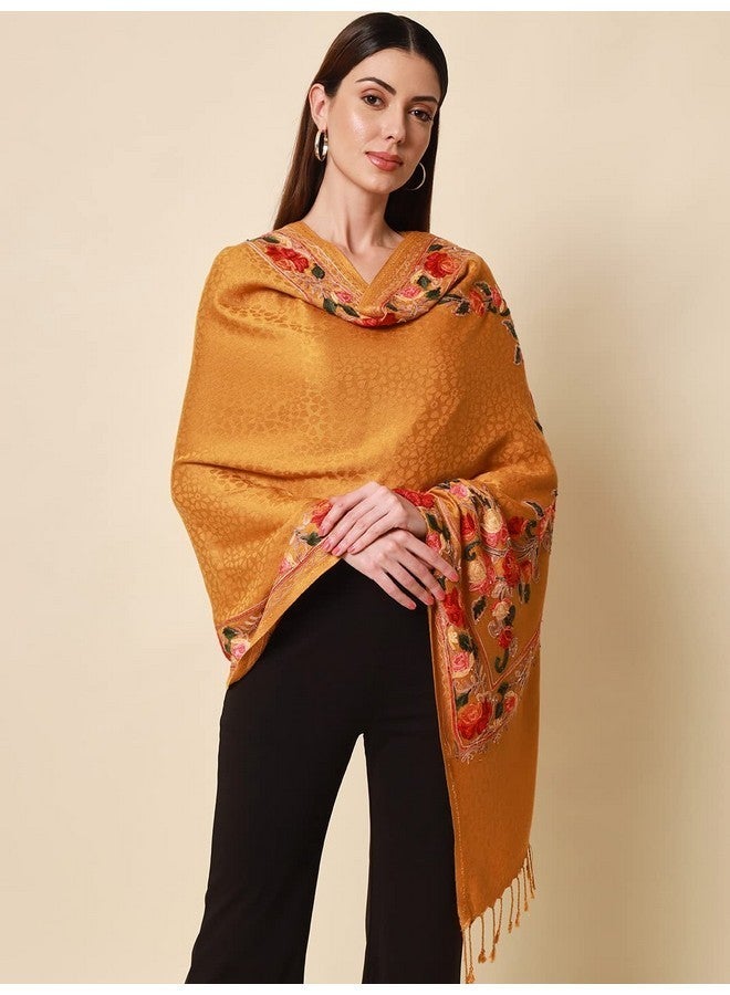 Pashmoda Women khushnuma Kashmiri Aari Embroidery Stole (Size: 71X203 CM) - Image 2