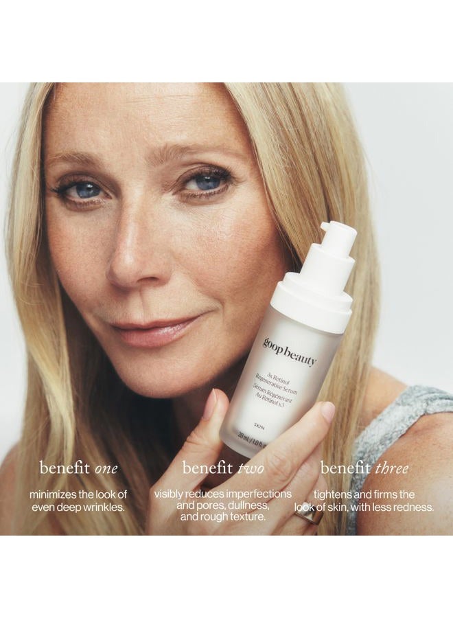 Goop Beauty 3x Retinol Regenerative Serum | Face Serum to Reduce the Look of Deep Wrinkles, Pores, & Texture | Retinoids, Ceramides, & Niacinamide | 1 fl oz - Image 2