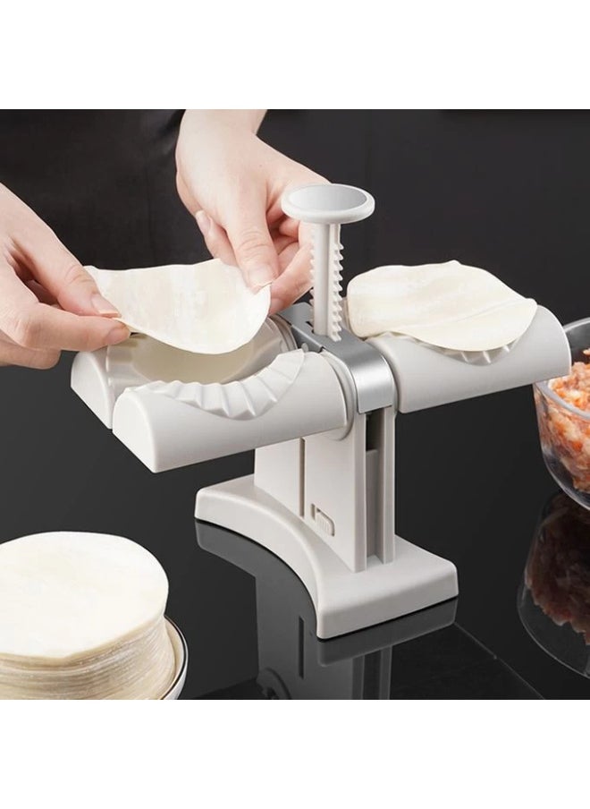 Generic Stainless Steel Qatayef and Pastry Forming Press – Manual Dough Molder for Traditional Arabic Sweets, Dumplings, and Empanadas – Non-Stick Handle – White  - Image 3