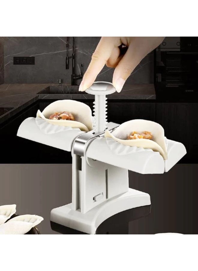 Generic Stainless Steel Qatayef and Pastry Forming Press – Manual Dough Molder for Traditional Arabic Sweets, Dumplings, and Empanadas – Non-Stick Handle – White  - Image 4