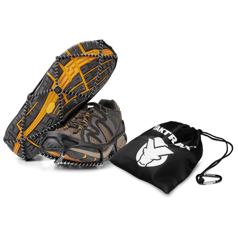 Yaktrax Walk Plus Traction Cleats for Ice and Snow, 360Â° Steel Coil Grip for All-Direction Traction, Flexible Cold-Resistant Upper, Easy On/Off with Heel Tab, Includes Carry Bag & Carabiner, X-Small - Image 1