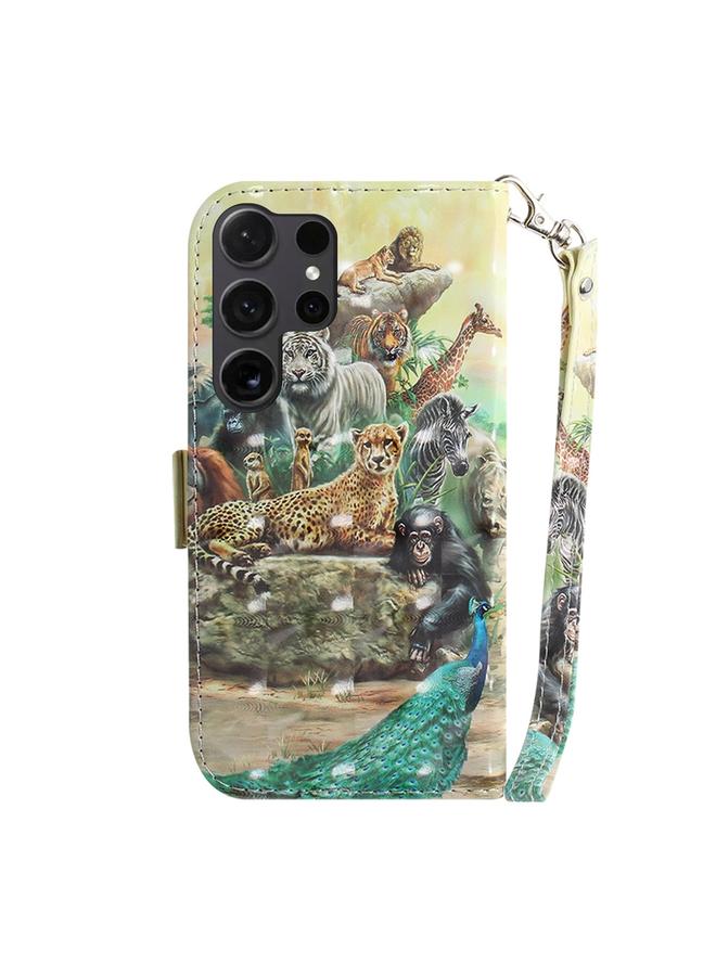 اس-توب جراب لهاتف Samsung Galaxy S25 Ultra 5G، جراب جلدي ثلاثي الأبعاد ملون أفقي قابل للطي - Image 3