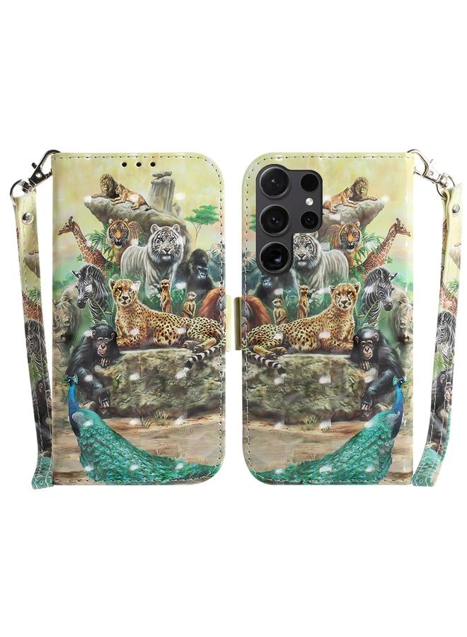 اس-توب جراب لهاتف Samsung Galaxy S25 Ultra 5G، جراب جلدي ثلاثي الأبعاد ملون أفقي قابل للطي - Image 1