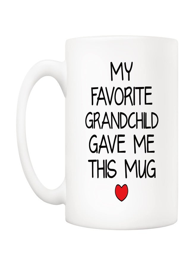 5Aup My Favorite Grandchild Gave Me This Mug Christmas Gifts, Grandpa Grandma Cup from Grandkids, Granddaughter, Grandson - Gift for Grandparents, Men, Women 11 Oz - Image 2
