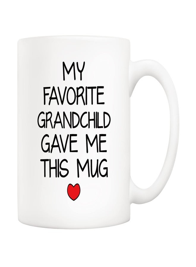 5Aup My Favorite Grandchild Gave Me This Mug Christmas Gifts, Grandpa Grandma Cup from Grandkids, Granddaughter, Grandson - Gift for Grandparents, Men, Women 11 Oz - Image 1