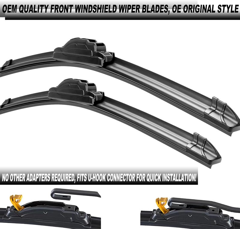 ATTKE OEM Quality Front Windscreen Wiper Blades Set - Image 2