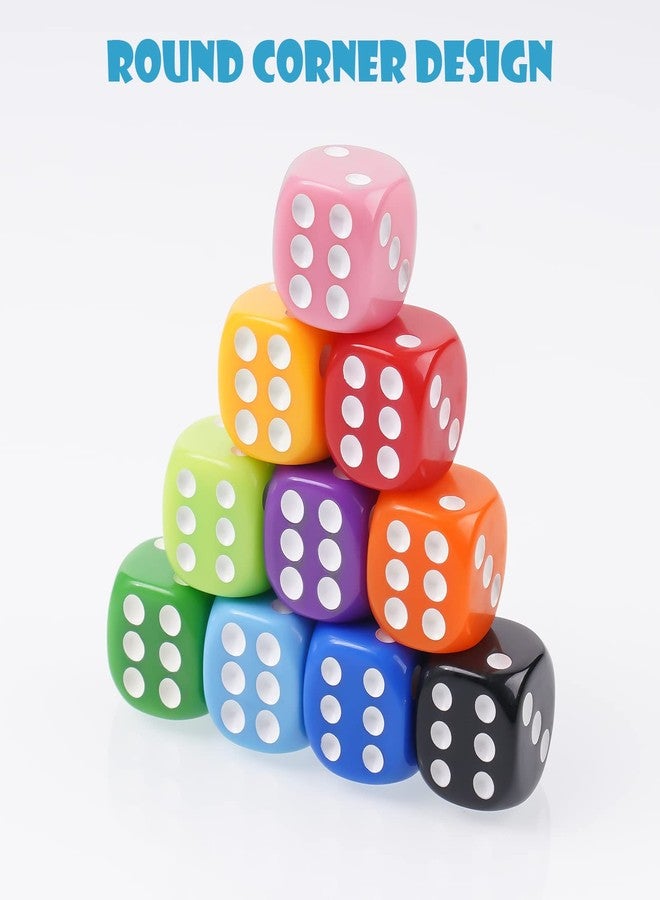 NiToy Game Dice Set 16MM 50PCS 6-Sided Solid Vintage Colors Standard Round Corner Dices for Board Game, Party, Holidays, Family Game (10 Mix Colors) - Image 5