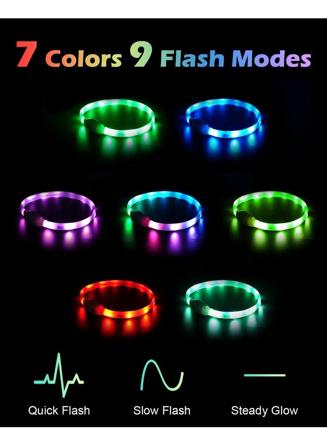 Joytale Joytale Light Up Dog Collar, Rainproof LED Dog Collar Rechargeable, 9 Flashing Modes, Glow Collars for Night Walking, Cuttable Soft Silicone Collar for Large Medium Small Dogs, 27.5 Inch  - Image 3
