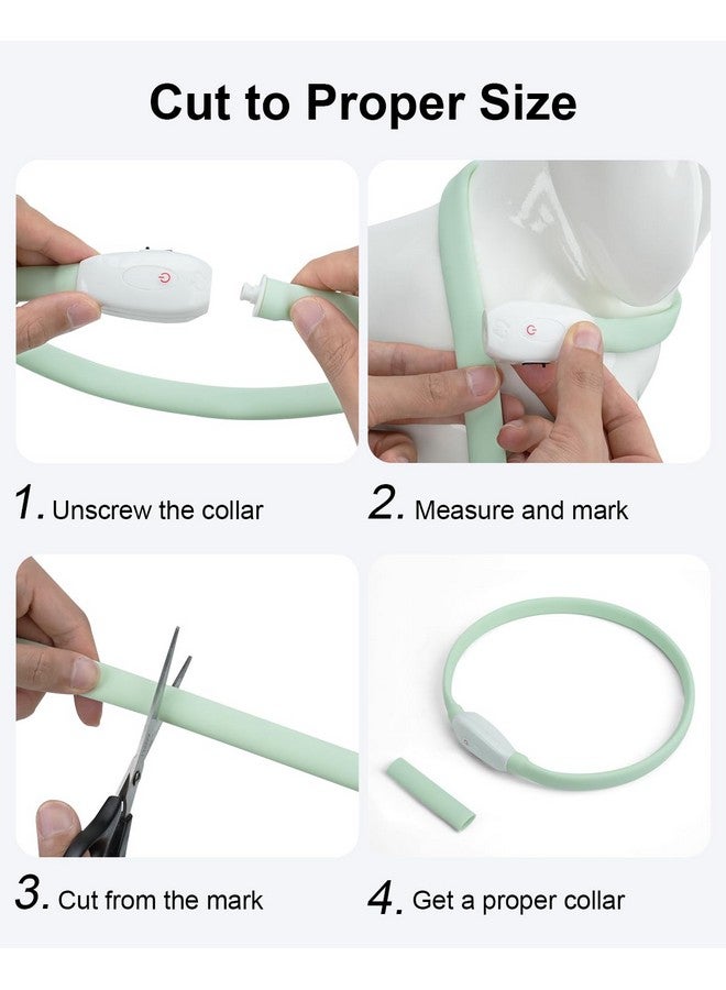 Joytale Joytale Light Up Dog Collar, Rainproof LED Dog Collar Rechargeable, 9 Flashing Modes, Glow Collars for Night Walking, Cuttable Soft Silicone Collar for Large Medium Small Dogs, 27.5 Inch  - Image 4
