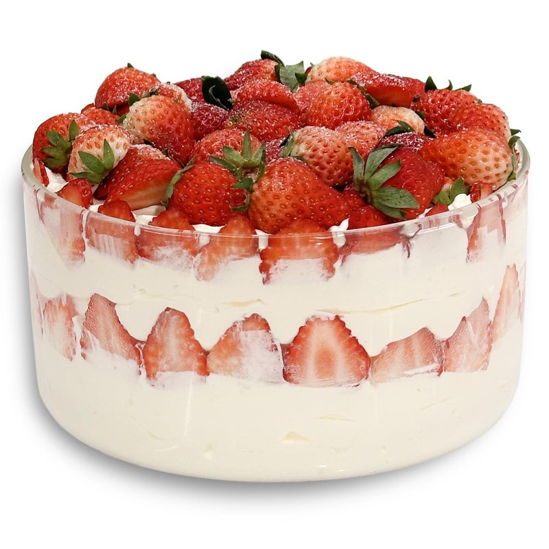 Opexscal 104oz Large Glass Trifle Bowl Modern Design Clear Glass Round Dessert Centerpiece Serving Bowl for Laying Ice Cream Cakes Salad Fruit Microwave  Dishwasher Safe