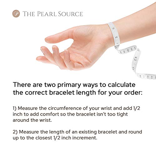 The Pearl Source 5-6mm Genuine Multicolor Freshwater Cultured Pearl Bracelet for Women - Image 2