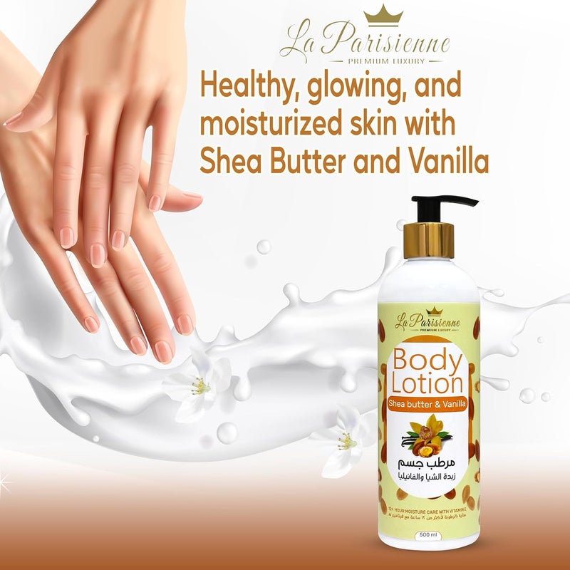ECOLYTE+ La Parisienne Premium Body Lotion with Shea Butter & Vanilla - 500 ml - Image 4