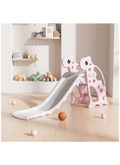 FULL JOY Foldable Turtle Slide with basket ball, 139*68*31 cm, pink  - Image 1