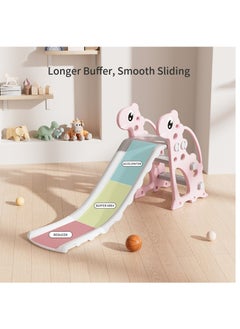 FULL JOY Foldable Turtle Slide with basket ball, 139*68*31 cm, pink  - Image 2