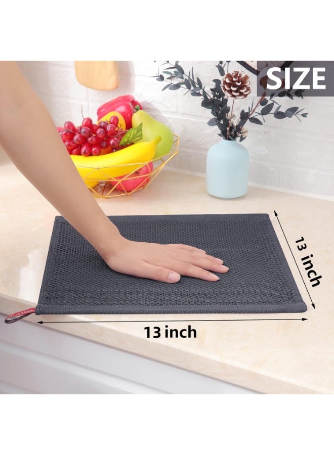 FALAHOM 100% Cotton Waffle Weave Kitchen Dish Cloths, Ultra Soft Absorbent Quick Drying Dish Towels, 13x13Inches, 6-Pack， Kitchen Dishcloths -No Odor Reusable Dish Towels - Image 3