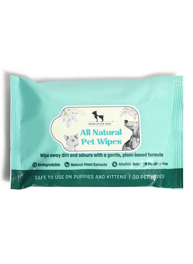 Heads Up For Tails Biodegradable Pet Wipes - 30 Pet Wipes (Pack of 1) - Image 1