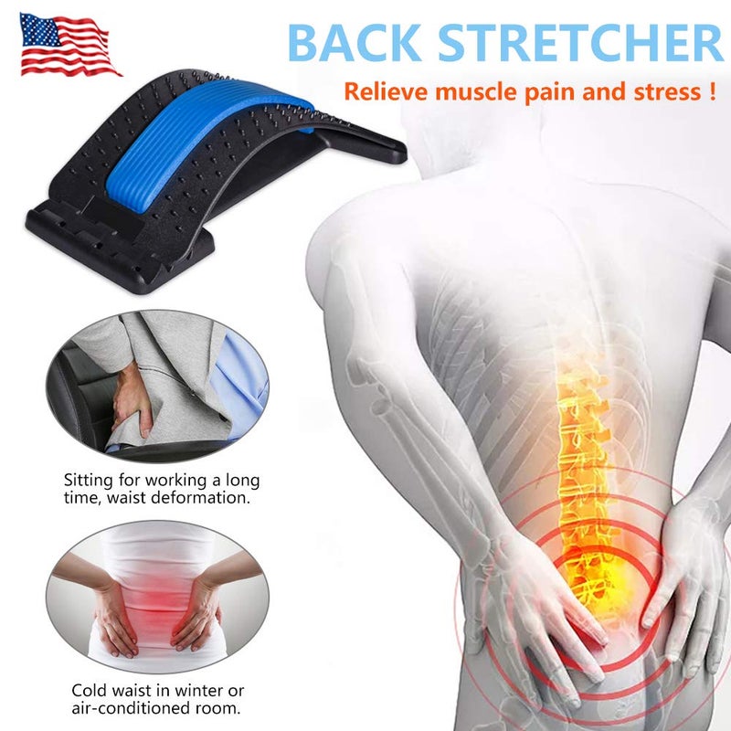 JUMPOW Back Stretcher for Lower Back Pain Relief, 3 Level Adjustable Lumbar Cracker Board, Spine Board, Relief for Herniated Disc, Sciatica, Scoliosis, Spine Decompression - Image 2