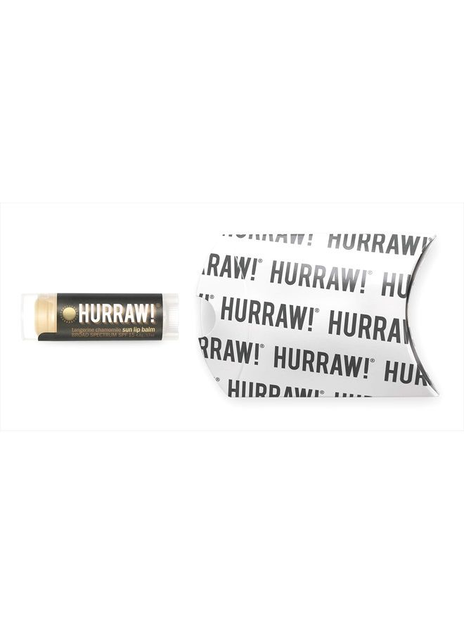 Hurraw! Sun Lip Balm (Zinc Oxide Protection, Broad Spectrum SPF 15, Tangerine, Chamomile): Organic, Certified Vegan, Gluten Free. Non-GMO, 100% Natural. Bee, Shea, Soy and Palm Free. Made in USA - Image 2