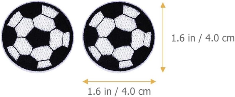15pcs Iron-on Football Embroidery Patches 4cm Garment Applique Patches for Clothes Bags Hats DIY Sewing Craft Accessories - Image 2