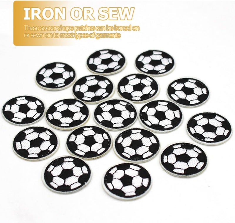 15pcs Iron-on Football Embroidery Patches 4cm Garment Applique Patches for Clothes Bags Hats DIY Sewing Craft Accessories - Image 3
