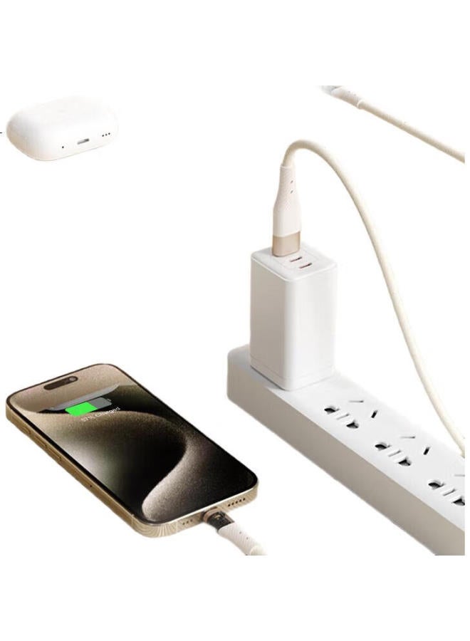 Rock Iphone 16/15 Charging Cable, Three-In Data Cable, One-To Type-C, Full Protocol Pd/Fcp/Scp/Oc, 100W Fast Charging, For Apple/Huawei/Android, 1.5M, Black - Image 2