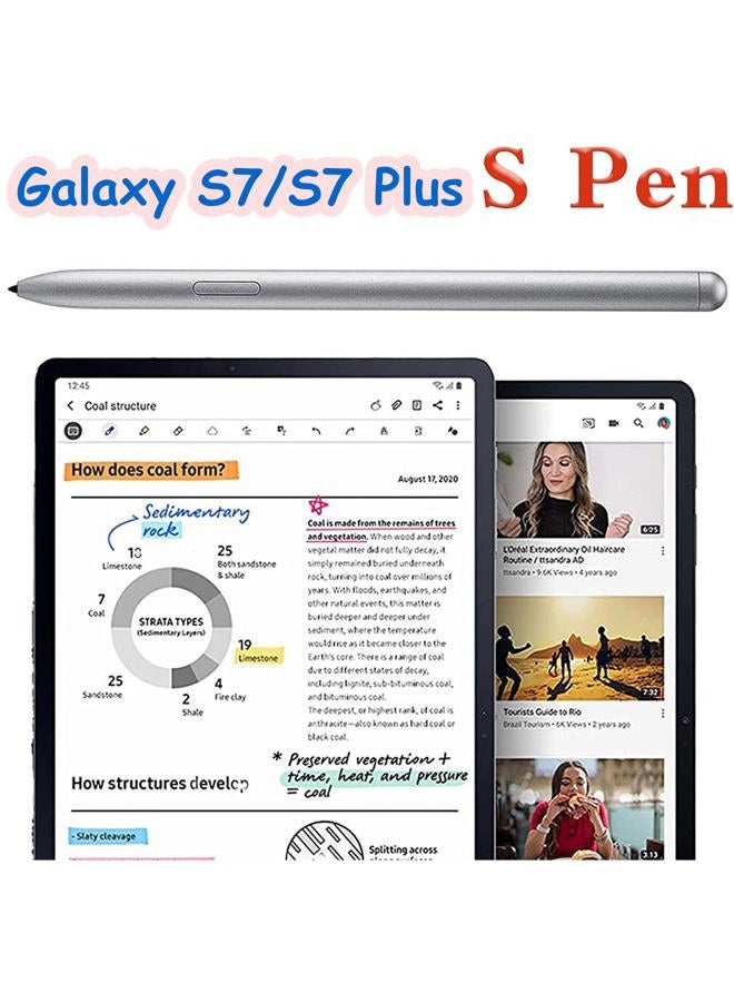 CaoXiong بديل قلم Galaxy Tab S7 لجهاز Samsung Galaxy Tab S7، Tab S7 Plus T875 S Pen (فضي، بدون بلوتوث) - Image 4