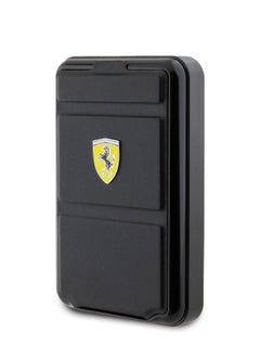PU Magsafe Powerbank Stand 10000mAh With Metal Ferrari Logo with stand function  - Black