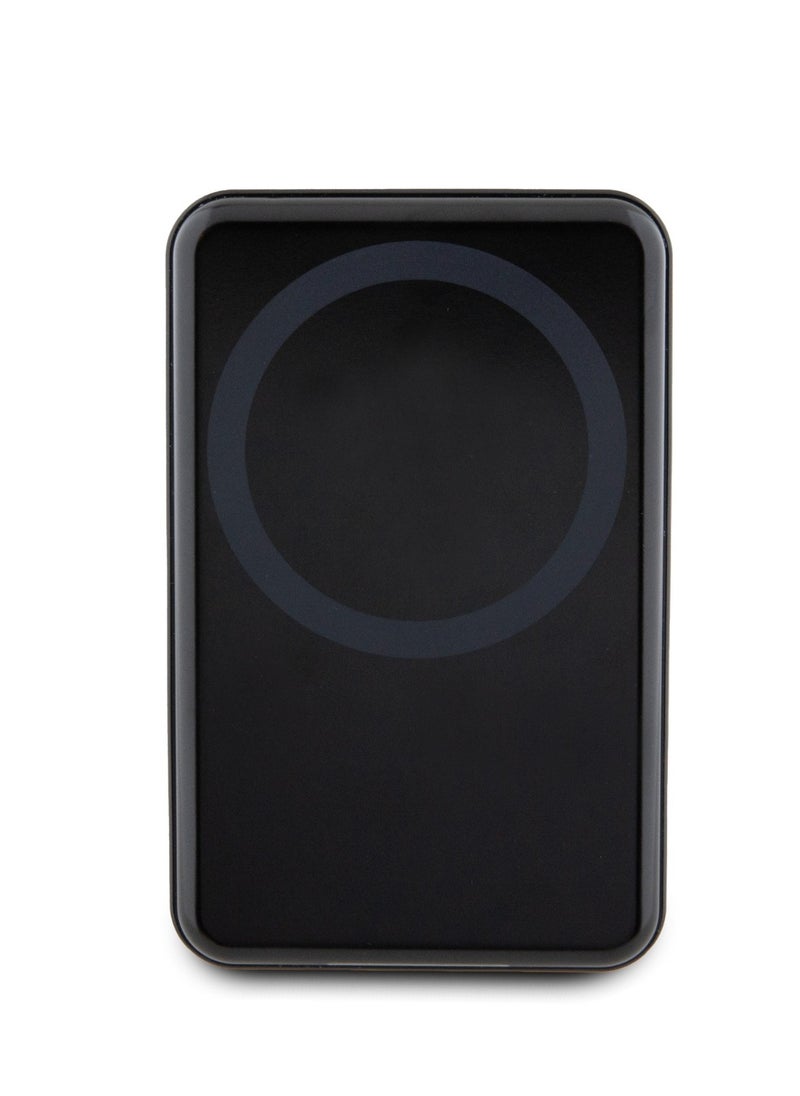 Ferrari - PU Magsafe Powerbank Stand 10000mAh With Metal Ferrari Logo with stand function  - Black - Image 1