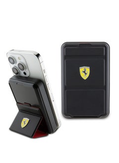 Ferrari PU Magsafe Powerbank Stand 10000mAh With Metal Ferrari Logo with stand function  - Black  - Image 5